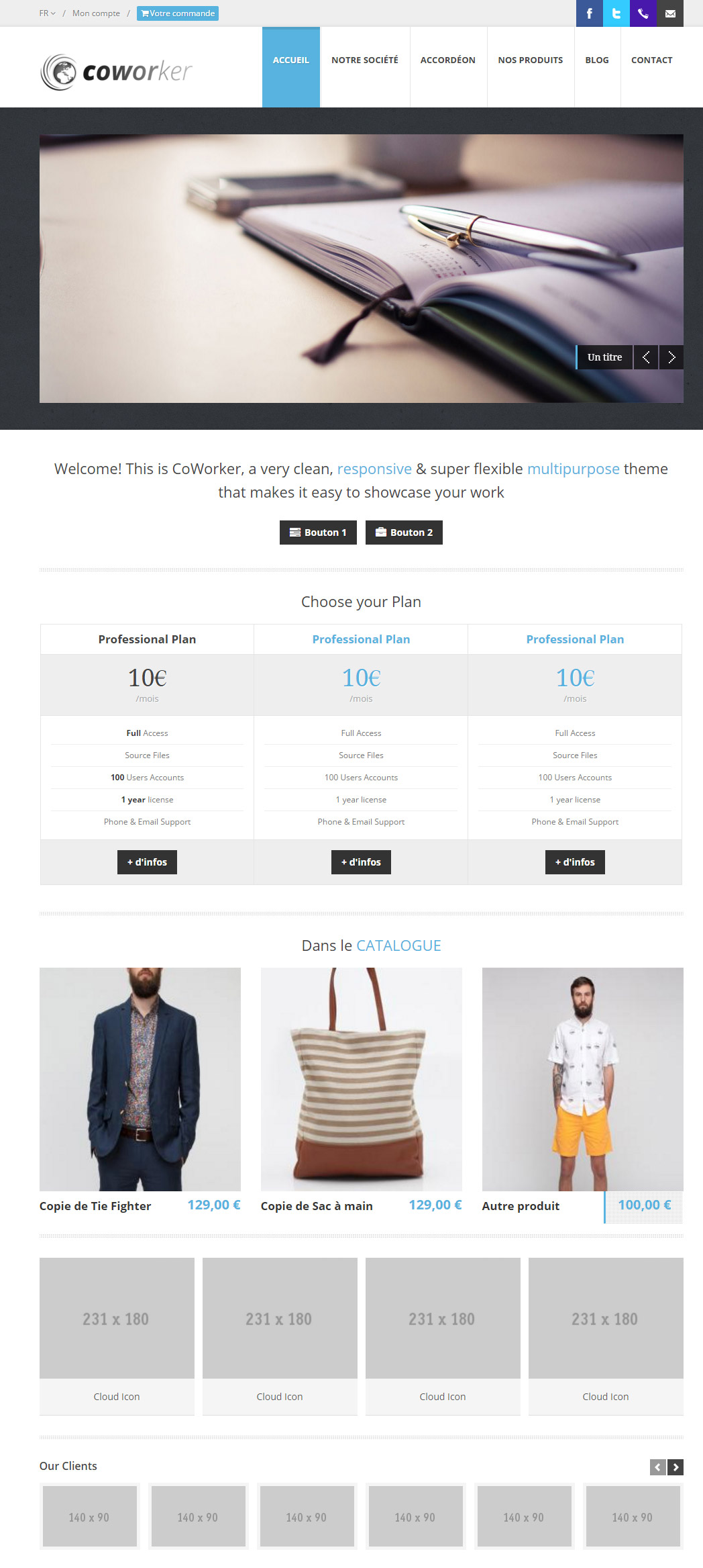 Pretty ecommerce Template 2 pour Kiubi