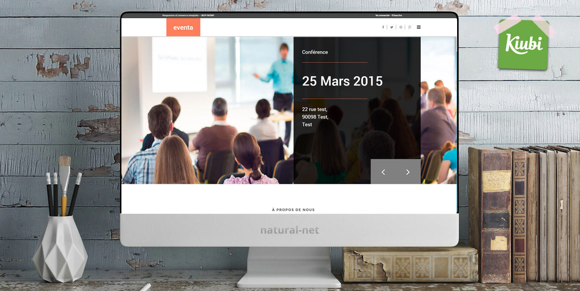 Événement - One Page Template pour Kiubi 