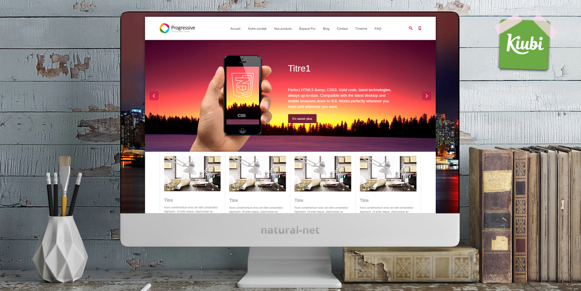 Progressive - Full Responsive Template pour Kiubi