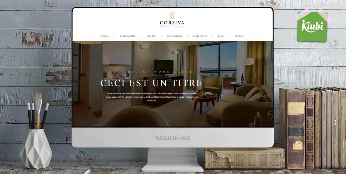 Voir la dmo :  Responsive Hotel Website pour Kiubi